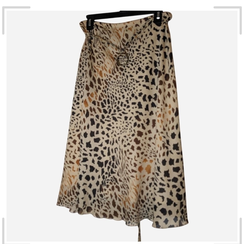 Pre-owned Attyre Animal Print A-Line Skirt